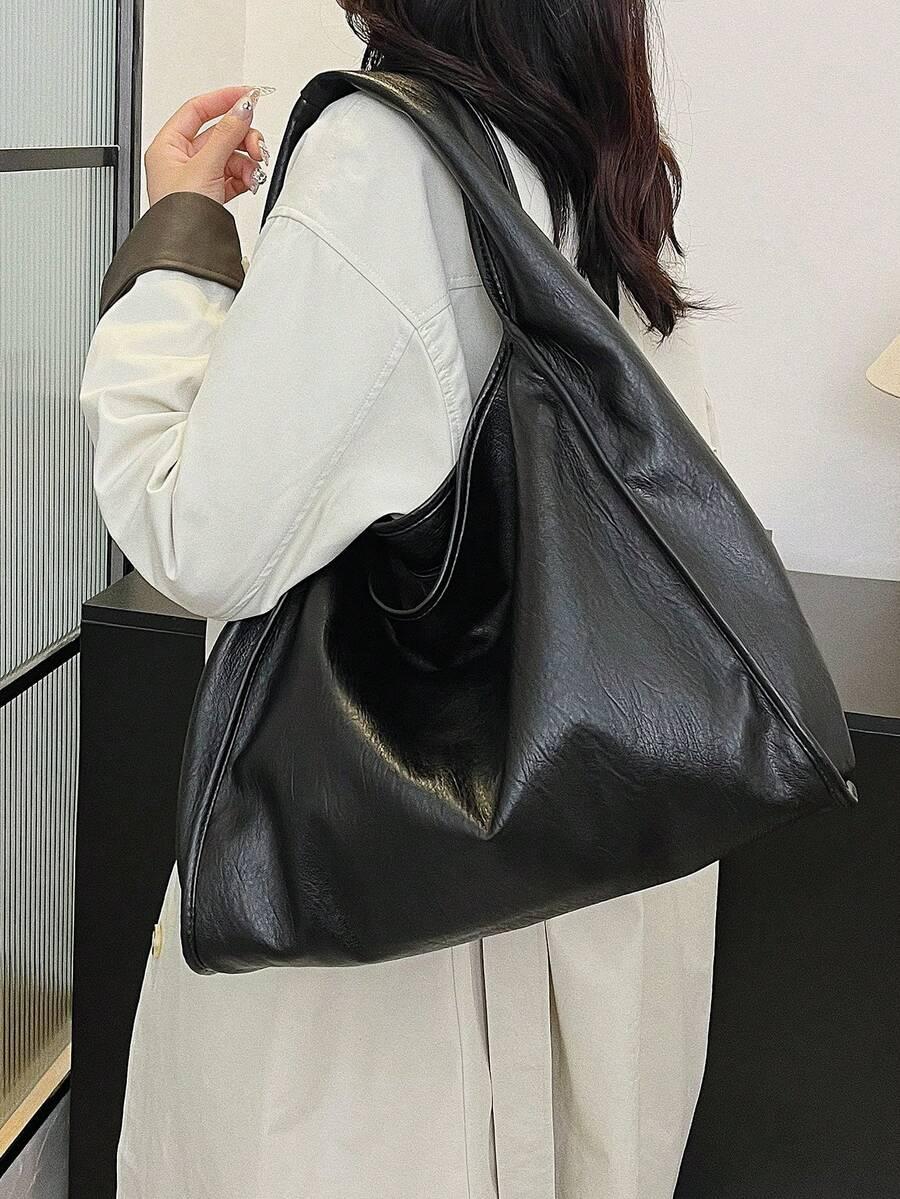 SHEIN CZARNA TOREBKA IMITACJA SKÓRY S07__39X32X15 CM