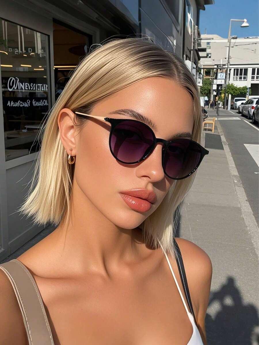 SHEIN CZARNE OKULARY PRZECIWSŁONECZNE S07