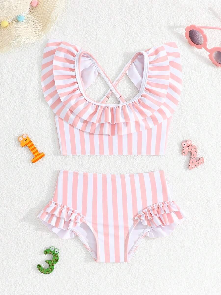 SHEIN DWUCZĘŚCIOWY STRÓJ KĄPIELOWY W PASKI S09__92/98