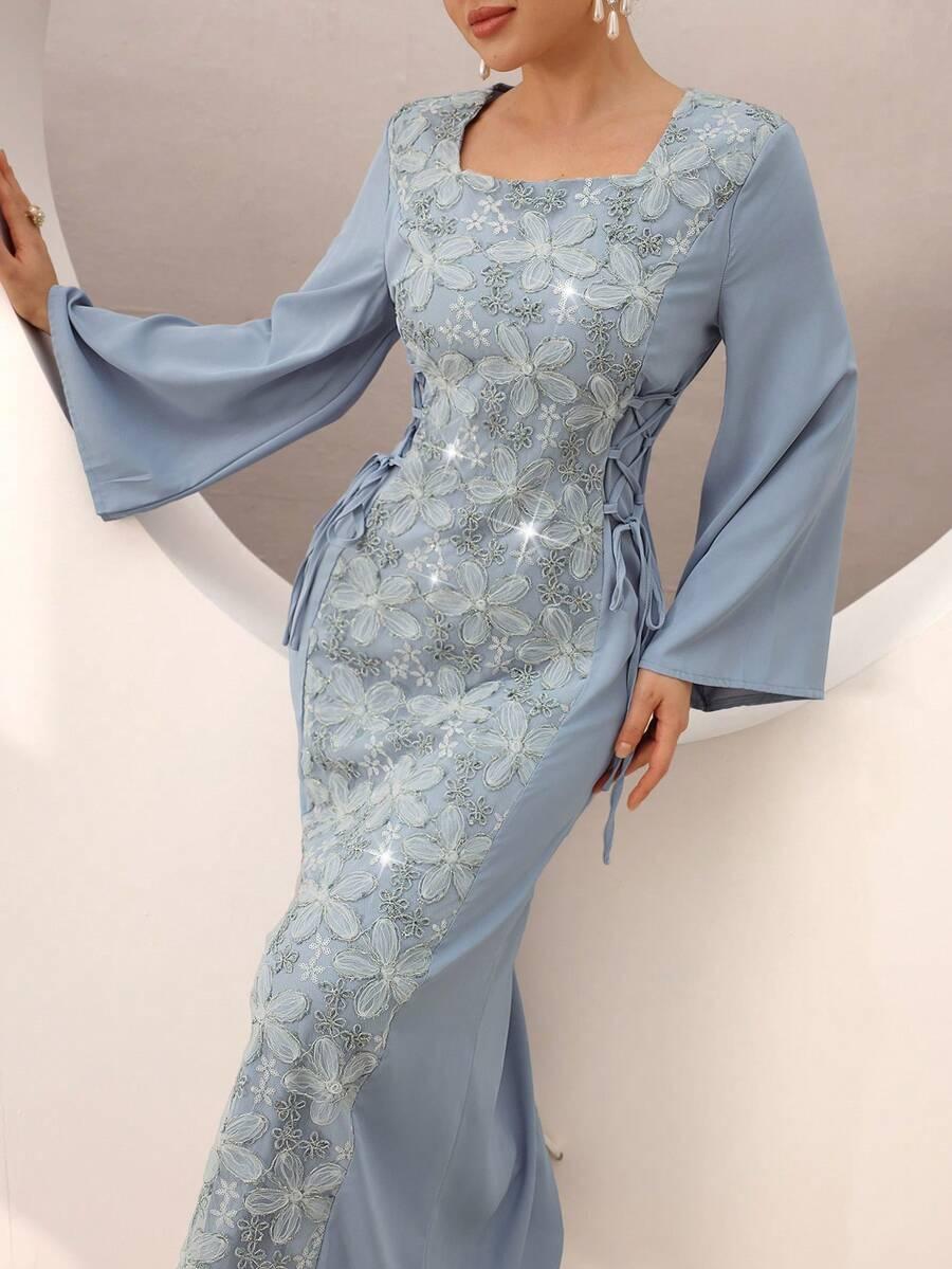 SHEIN NIEBIESKA MAXI SUKIENKA S06__M