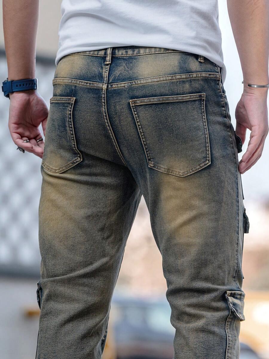 MANFINITY SPODNIE JEANS KIESZENIE ZAMEK S06__XXL