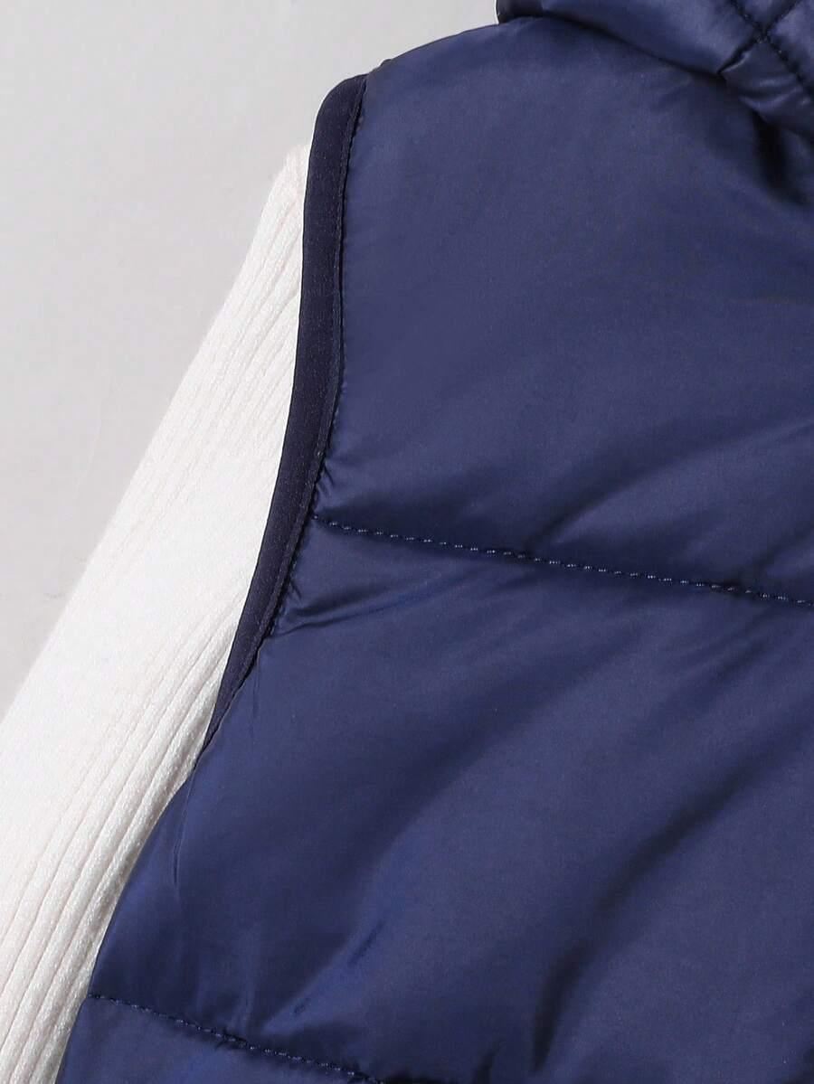 SHEIN GRANATOWA PIKOWANA KAMIZELKA W01__110/116
