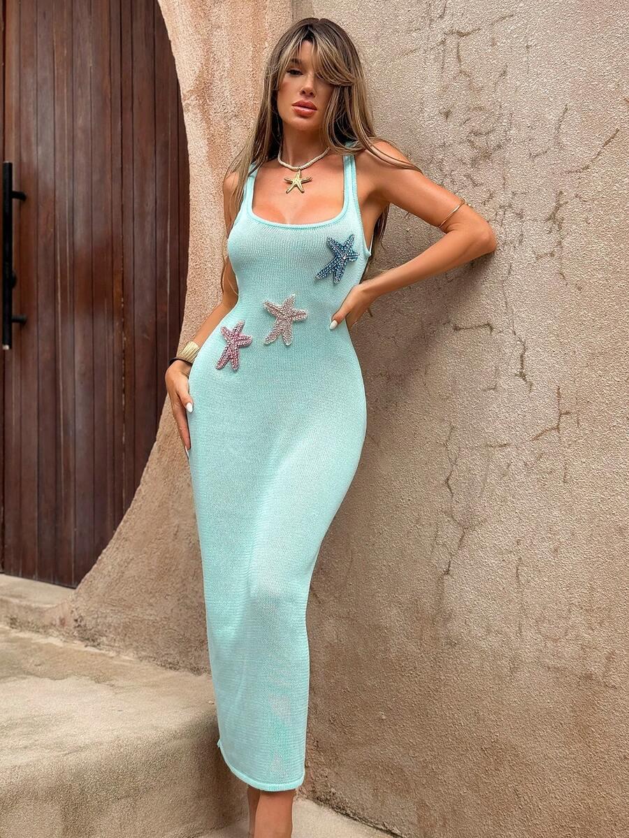 SWIM SXY DZIANINOWA MAXI SUKIENKA S06__S