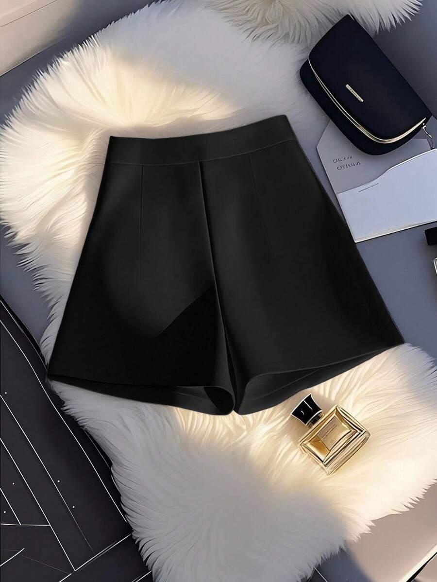 SHEIN CZARNE SPODENKI GUZIKI S06__M