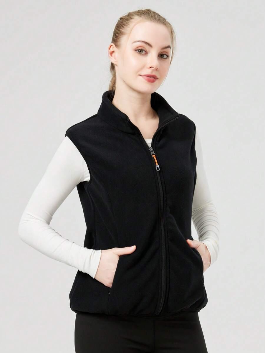 SHEIN CZARNA KAMIZELKA ZAMEK S06__L