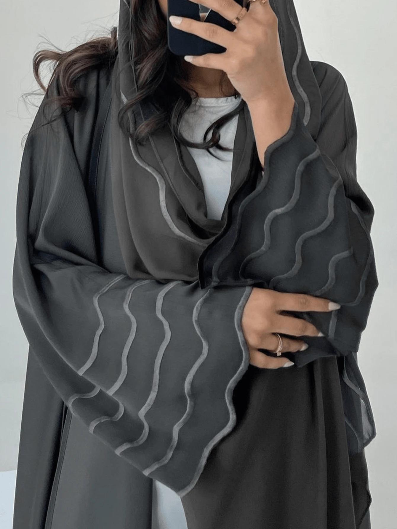 SHEIN SZARA NARZUTKA CHUSTA KOMPLET S06__L