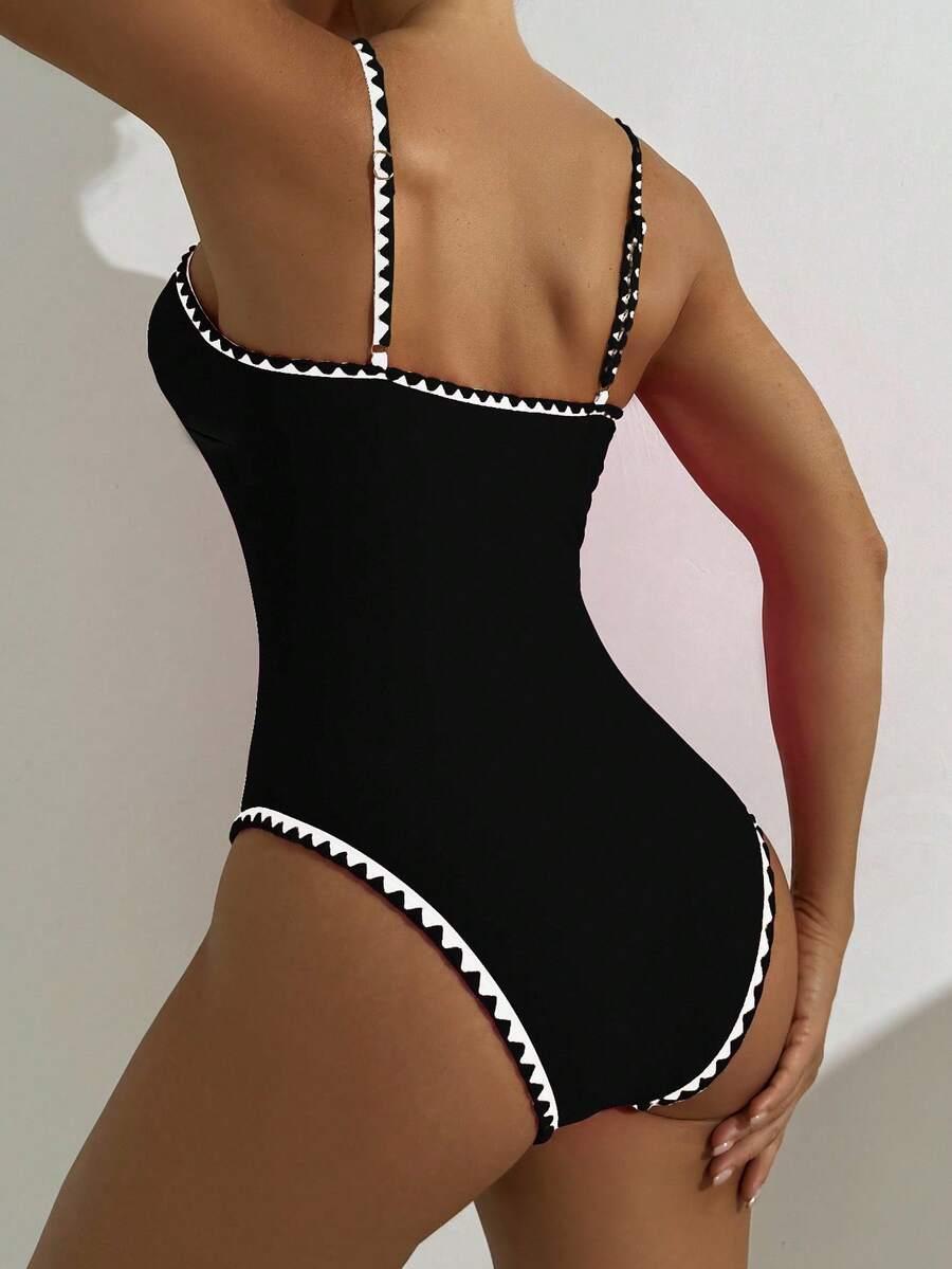 SHEIN JEDNOCZĘŚCIOWY STRÓJ KĄPIELOWY S09__S