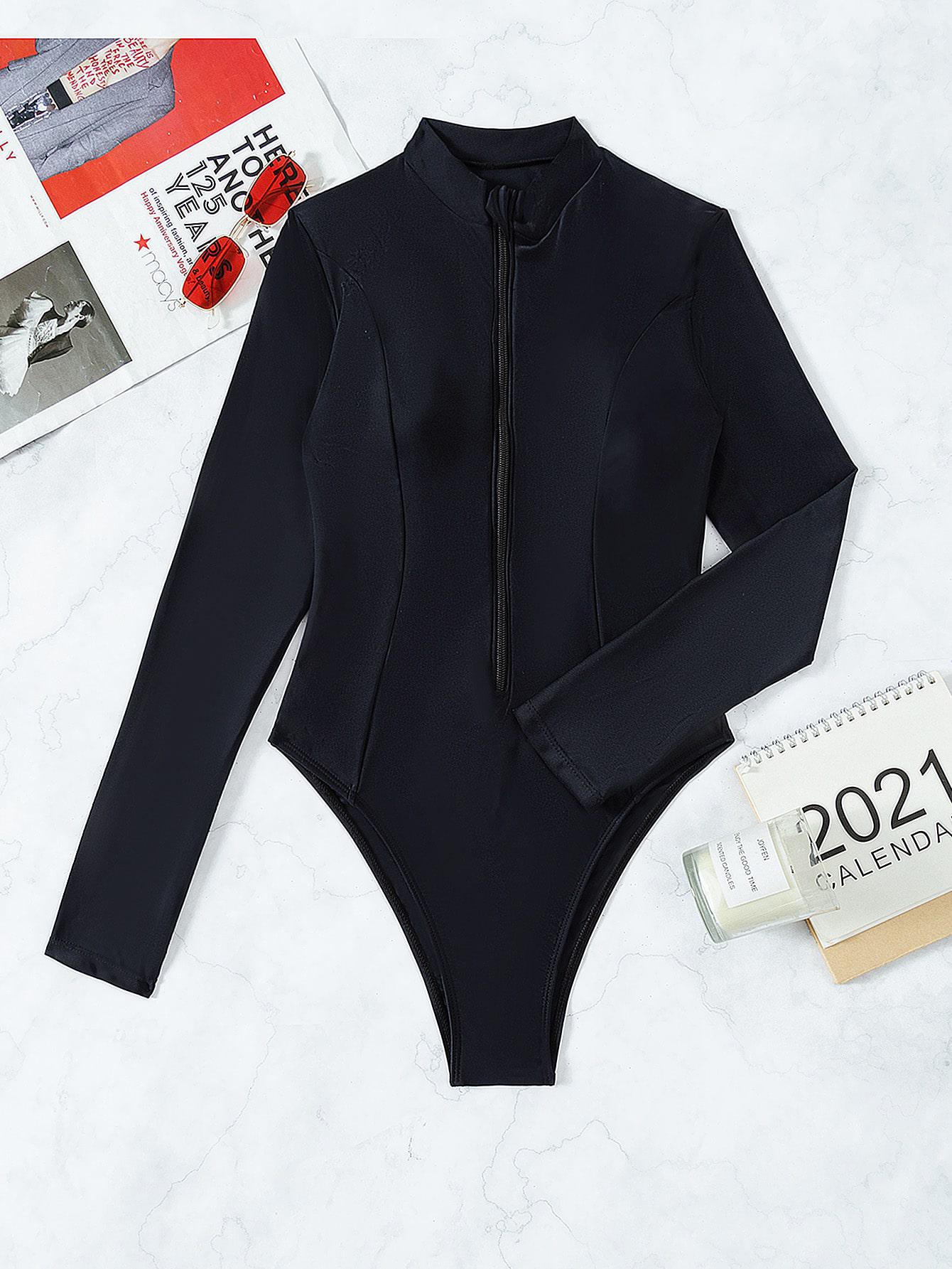 SHEIN CZARNY JEDNOCZĘŚCIOWY STRÓJ KĄPIELOWY S09__XS