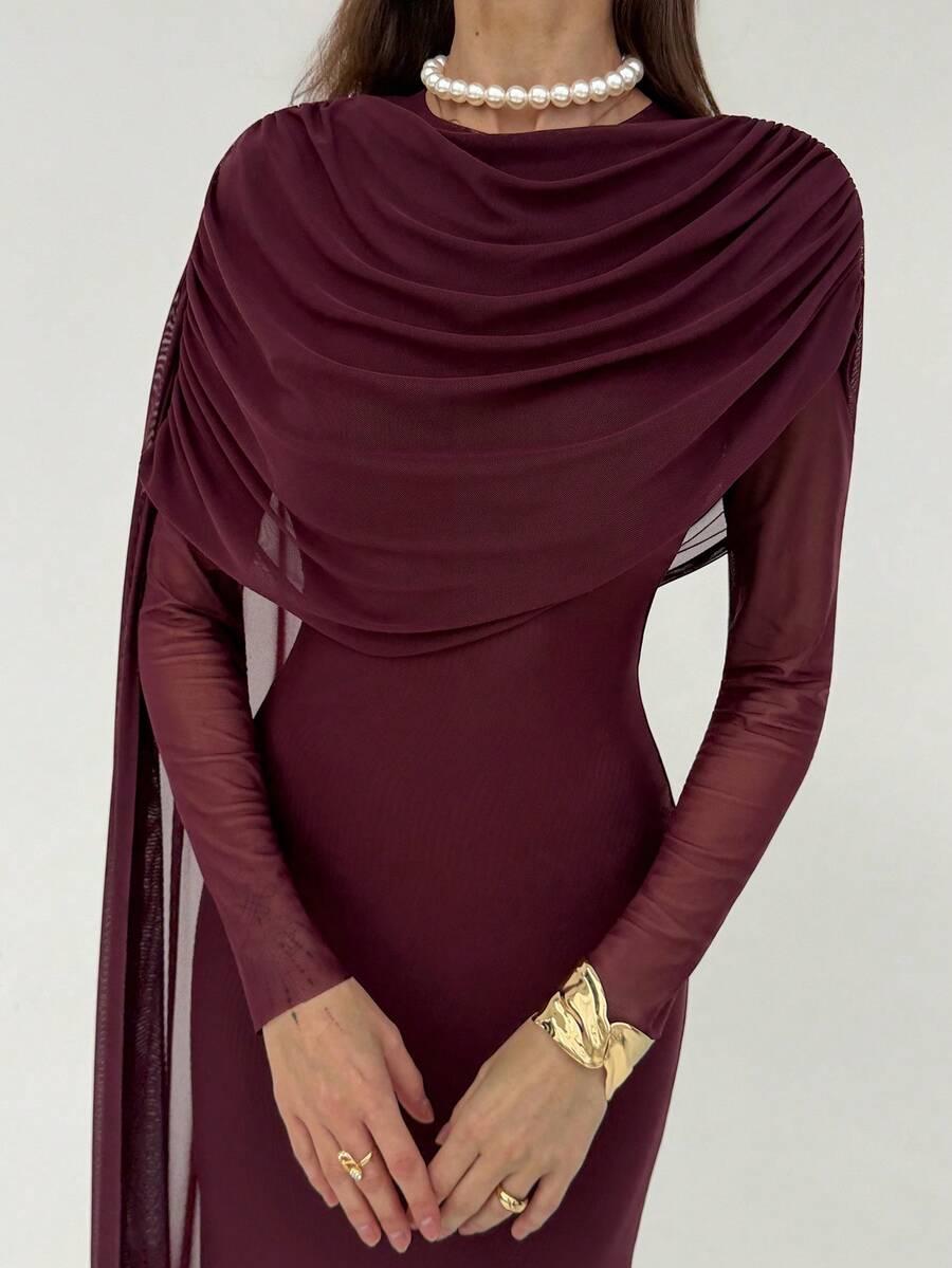 SHEIN BORDOWA MAXI SUKIENKA S06__XS