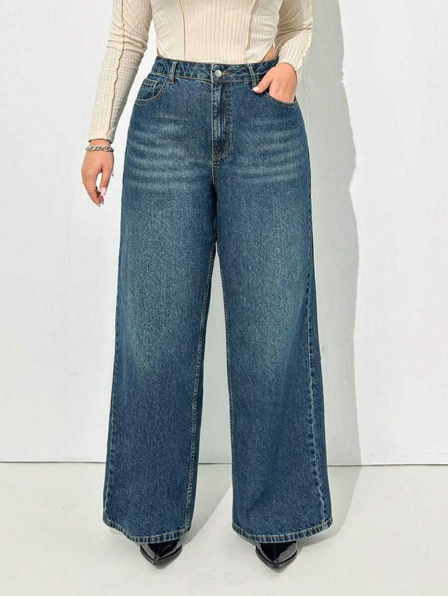 SHEIN NIEBIESKIE SPODNIE JEANS S06__50