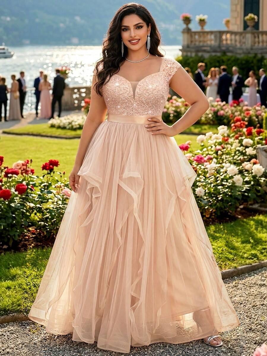 SHEIN MAXI SUKIENKA ZDOBIENIE S06__48