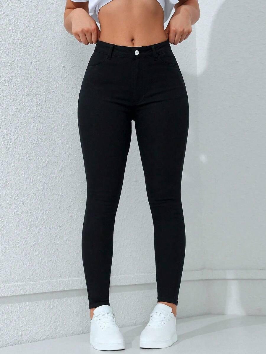 SHEIN CZARNE SPODNIE JEANS S06__M
