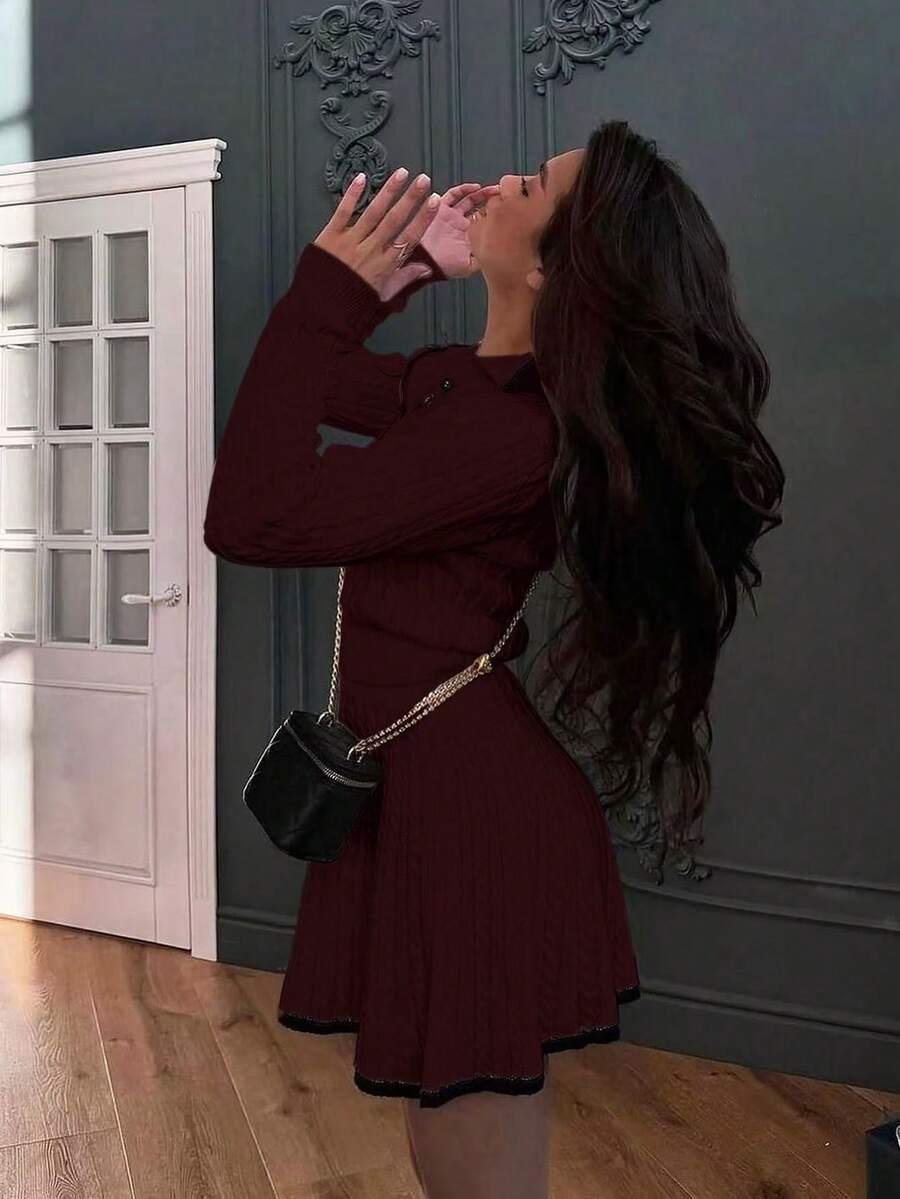 SHEIN BORDOWA MINI SPÓDNICA S06__L