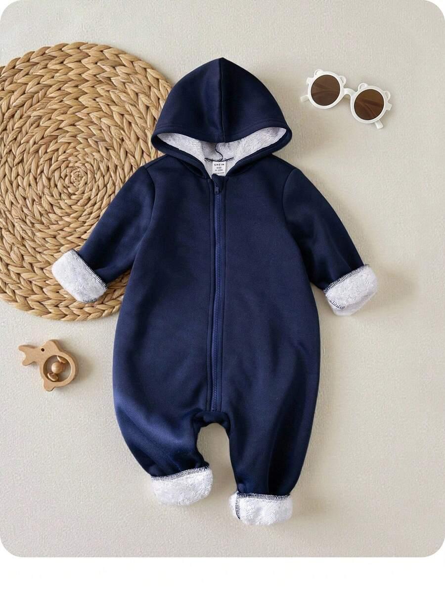 SHEIN NIEBIESKI KOMBINEZON OCIEPLENIE ZAMEK PK01__62/68