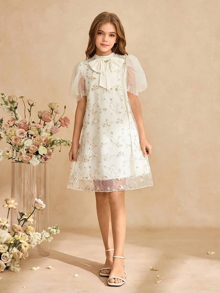 SHEIN SUKIENKA Z KRÓTKIM RĘKAWEM S06__122-128