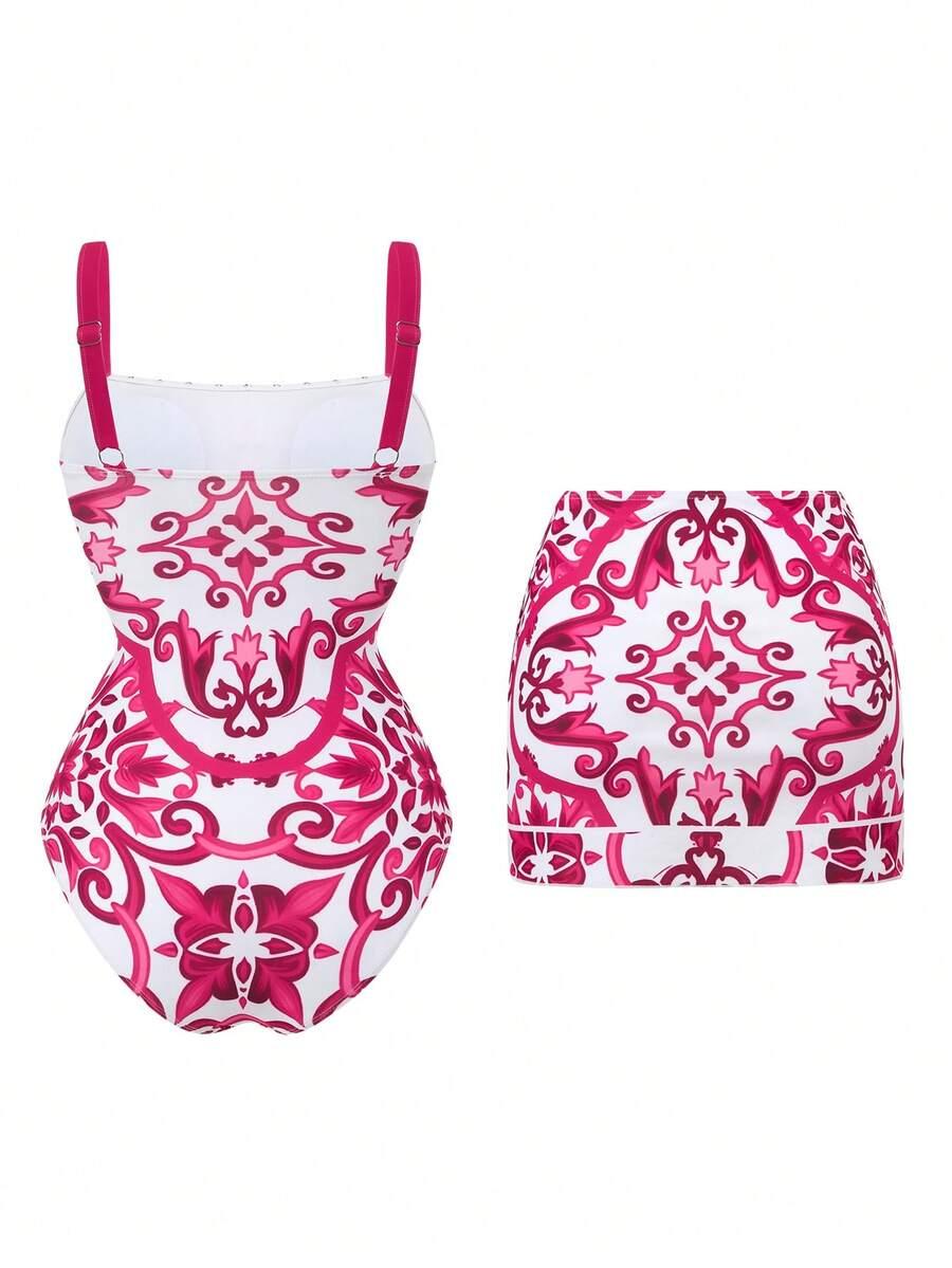 SWIM OASIS JEDNOCZĘŚCIOWY STRÓJ KĄPIELOWY SPÓDNICA KOMPLET S09__M