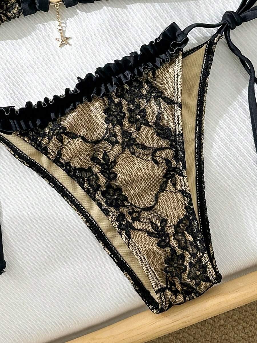 SHEIN DWUCZĘŚCIOWY STRÓJ KĄPIELOWY S09__L