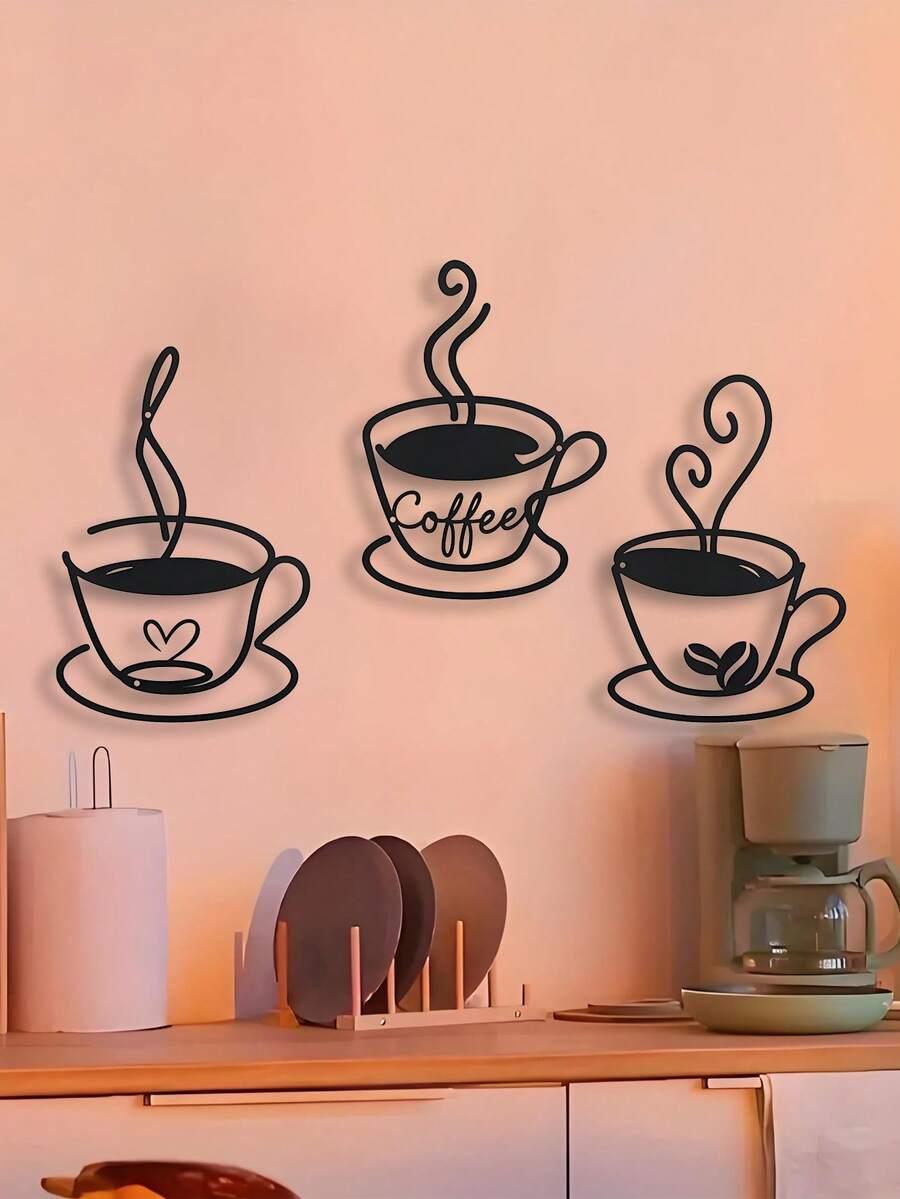 SHEIN DEKORACJA ŚCIENNA FILIŻANKA 3-PACK S07__14X20