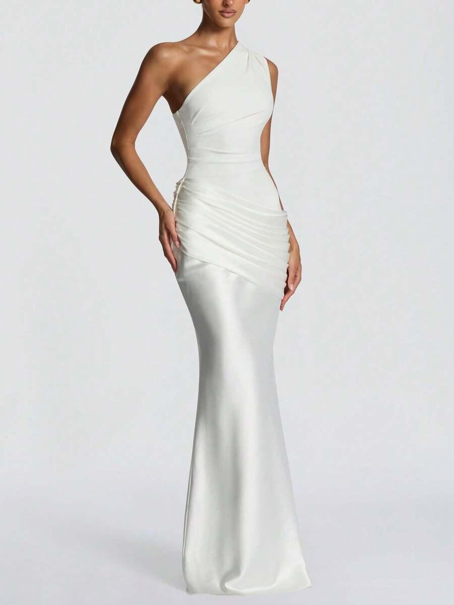SHEIN BIAŁA MAXI SUKIENKA S09__L