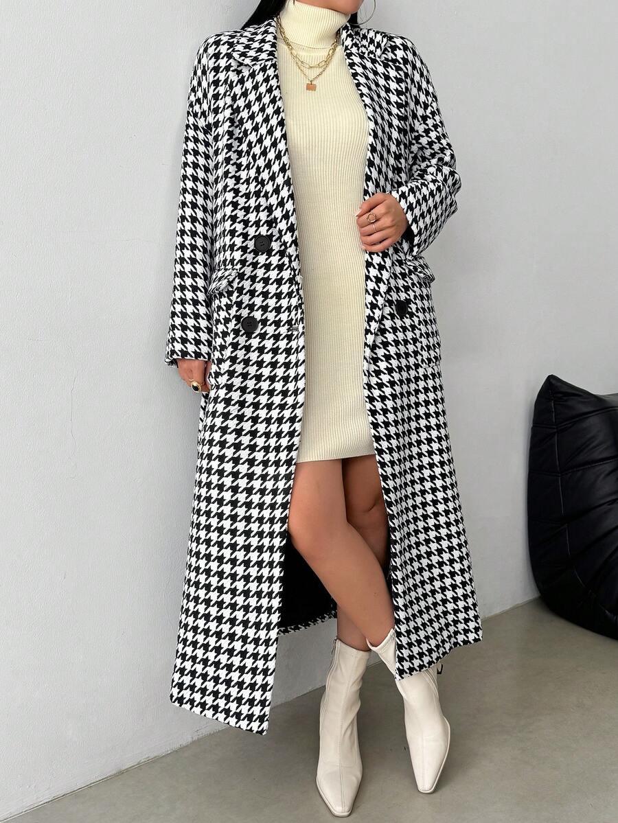 SHEIN KLASYCZNY PŁASZCZ KONTRAST W01__XL