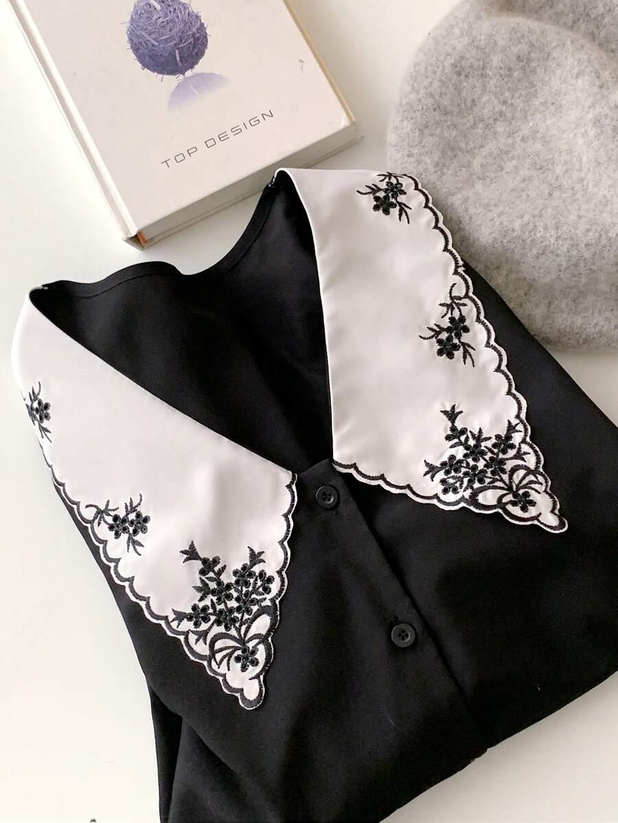 SHEIN CZARNA KOSZULA RĘKAW 3/4 S06__M