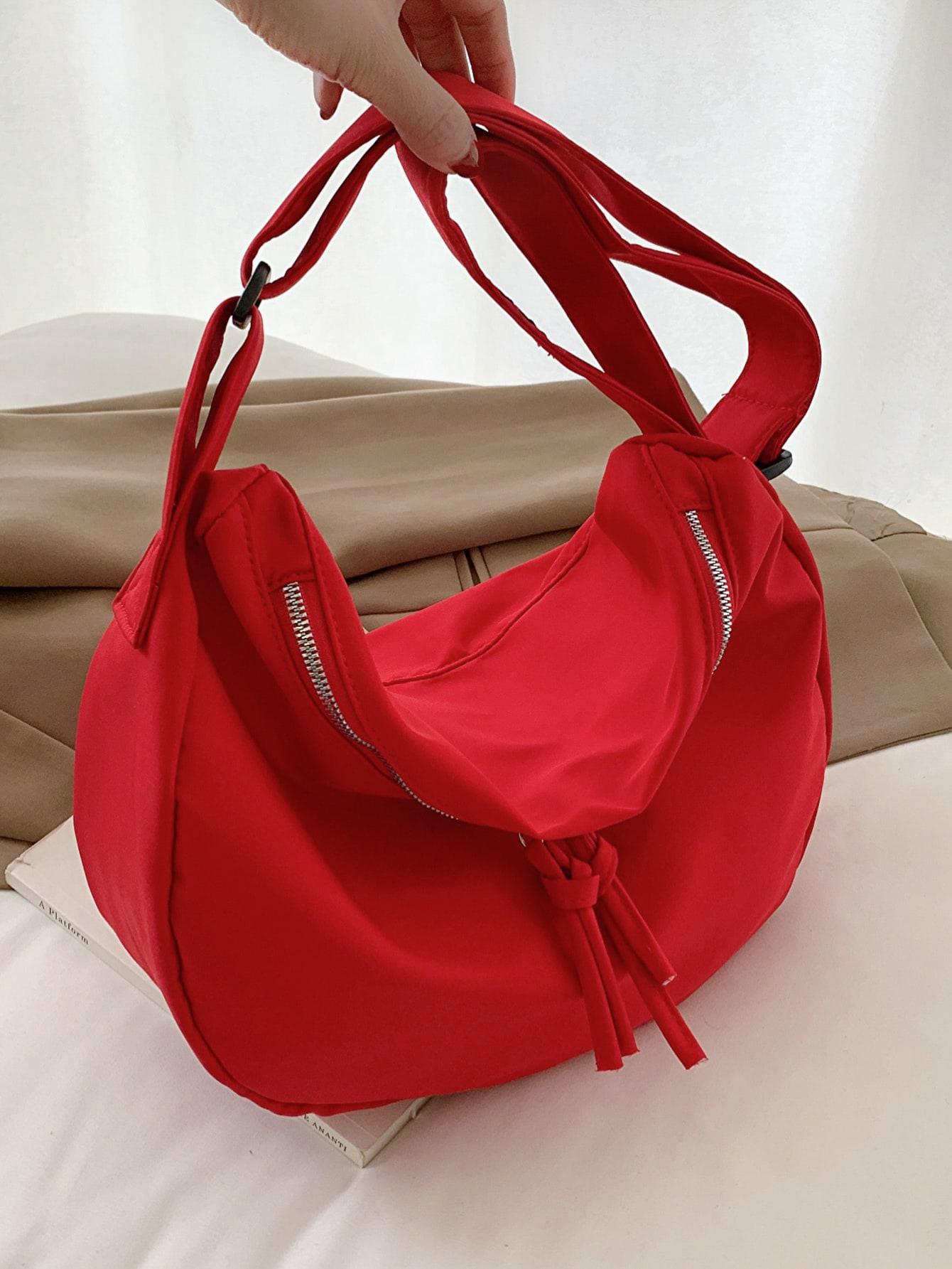 SHEIN CZERWONA TOREBKA ZIP S07__25X37CM