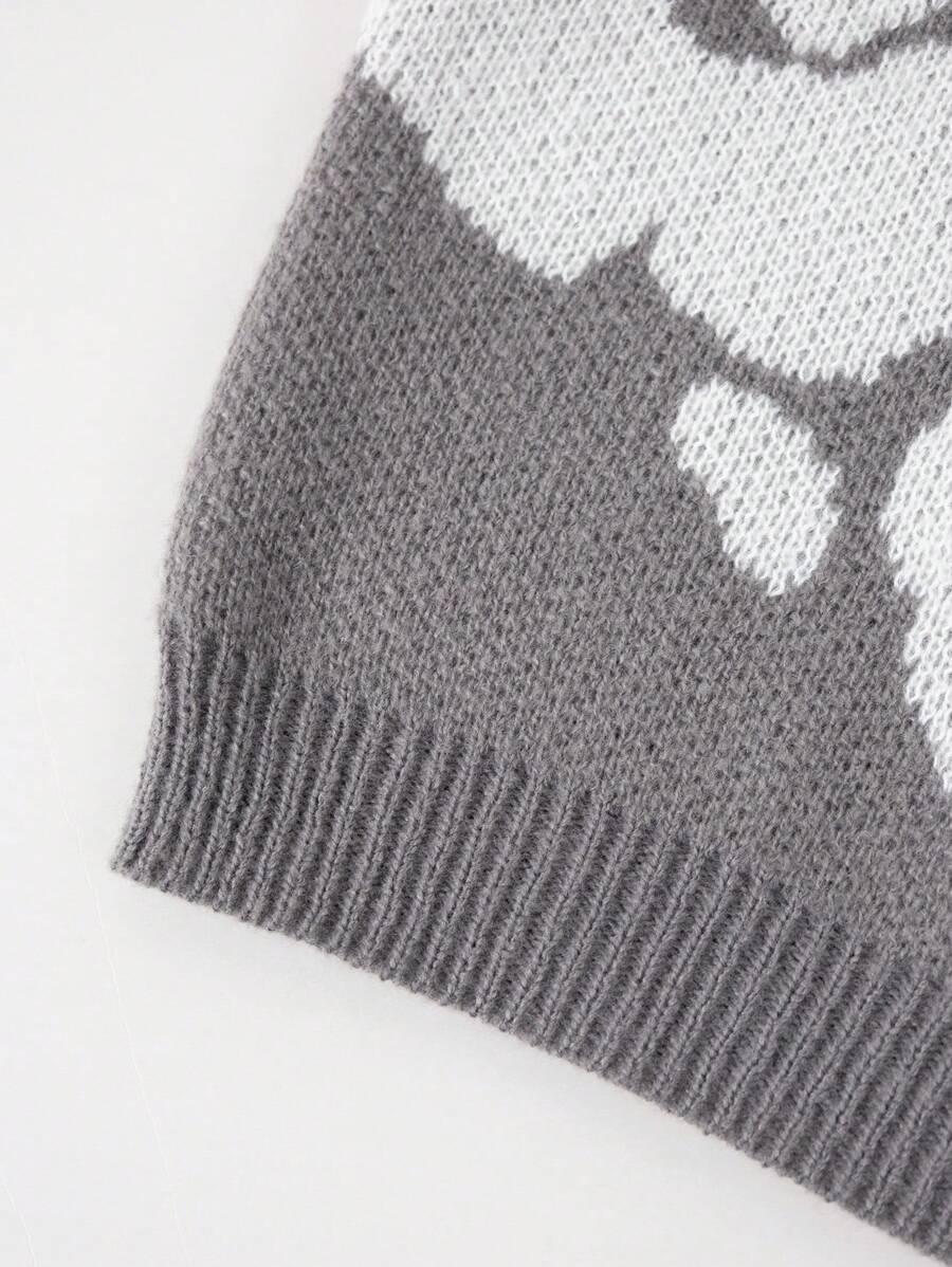 SHEIN SZARY SWETER WZÓR S06__160-166