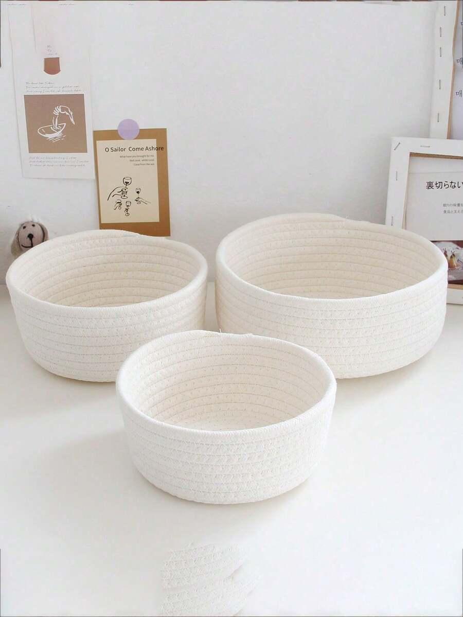 SHEIN BIAŁY KOSZYK DO PRZECHOWYWANIA S07__9X23CM