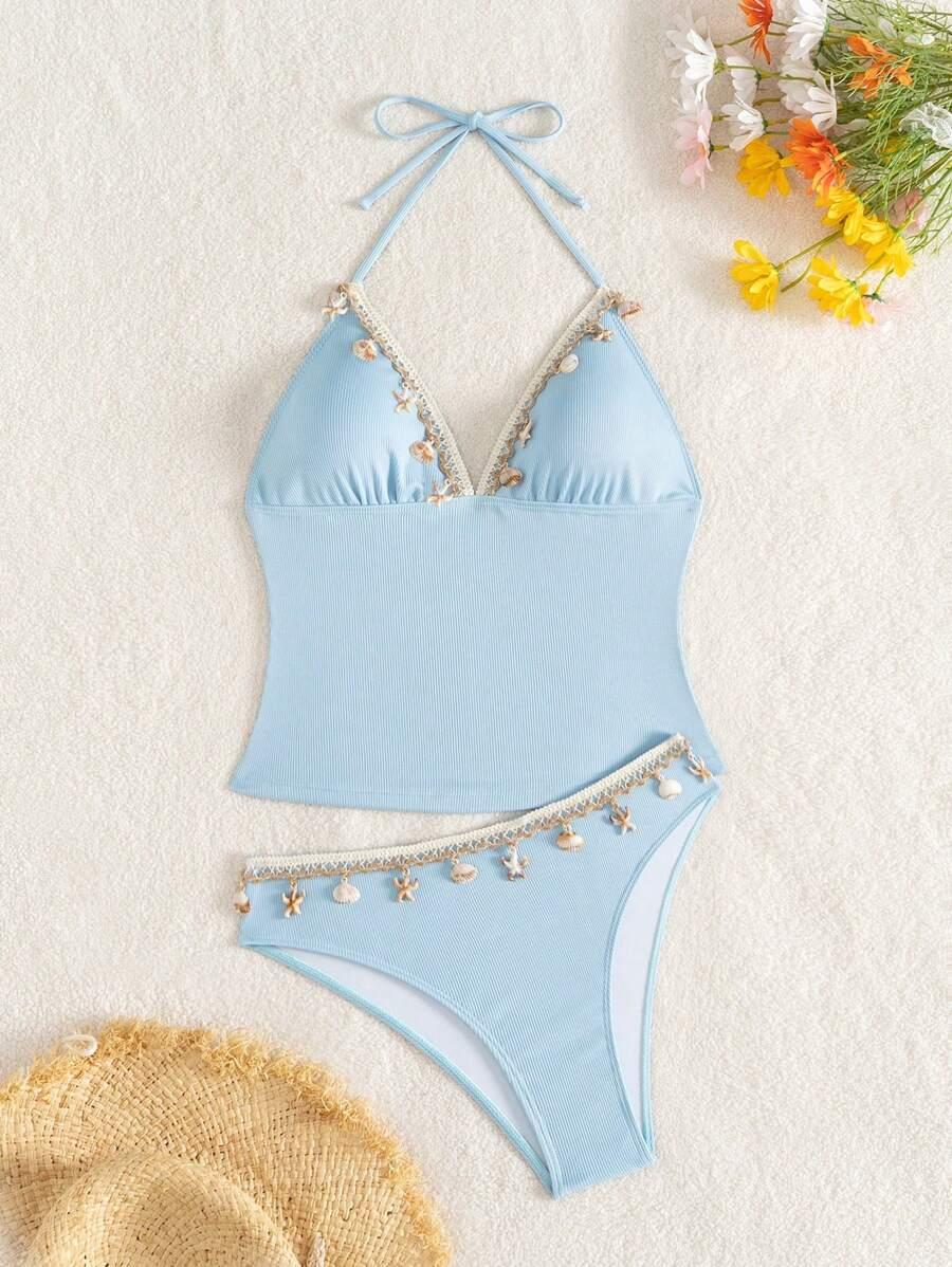 SWIM MOD DWUCZĘŚCIOWY STRÓJ KĄPIELOWY ZDOBIENIE S09__L