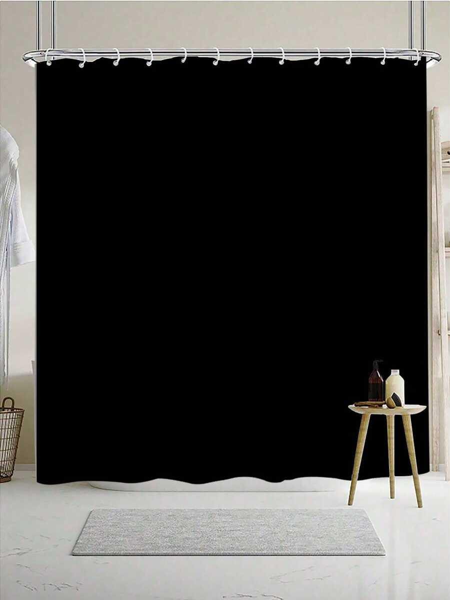 SHEIN CZARNA ZASŁONA PRYSZNICOWA S07__180X180CM