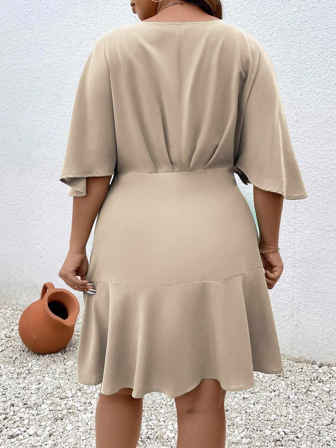SHEIN BEŻOWA MINI SUKIENKA S09__XXL