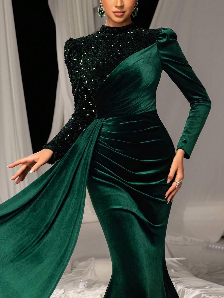 FAERIESTY ZIELONA SUKIENKA CEKINY S06__M