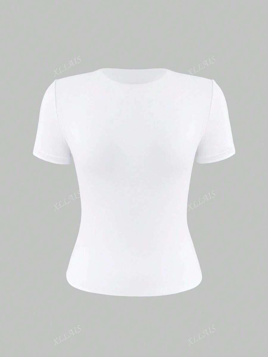 XLLAIS BIAŁY TOP KRÓTKI RĘKAW CASUAL S06__XL