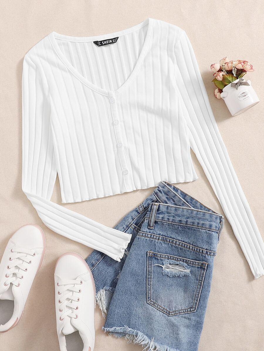 SHEIN BIAŁA BLUZKA PRĄŻKI S06__M