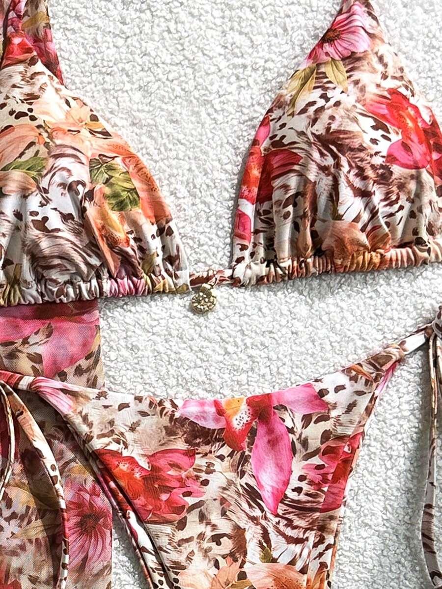 SWIM VCAY TRZYCZĘŚCIOWY KOMPLET BIKINI PAREO WZÓR S09__S