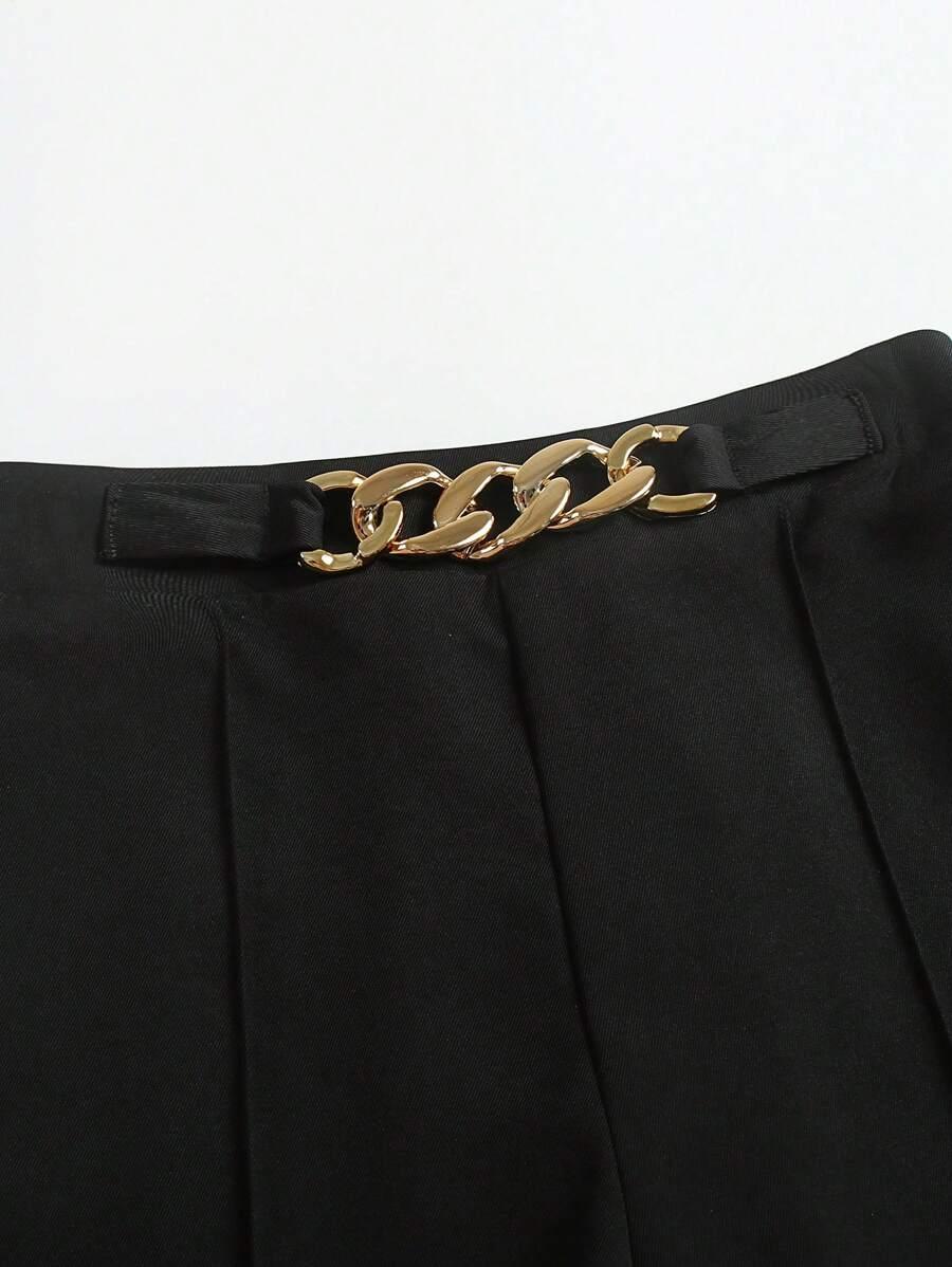 SHEIN CZARNE PROSTE SPODNIE S06__M