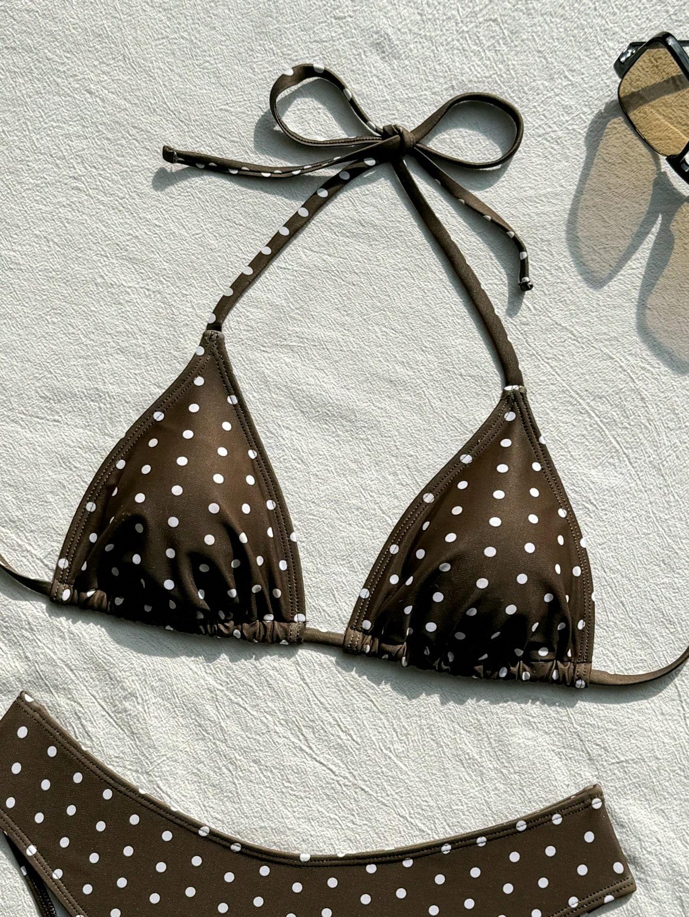 SHEIN DWUCZĘŚCIOWY STRÓJ KĄPIELOWY GROSZKI S09__XL