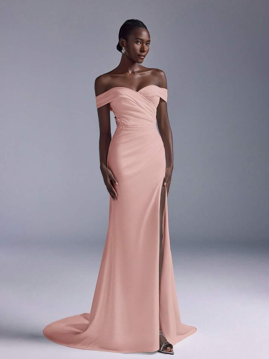 SHEIN RÓŻOWA MAXI SUKIENKA S06__S