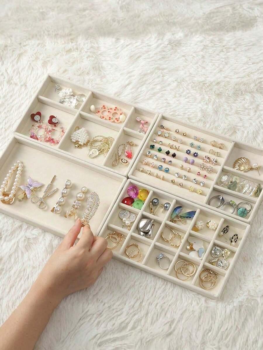 SHEIN BEŻOWY ORGANIZER NA BIŻUTERIĘ S07__9-PACK