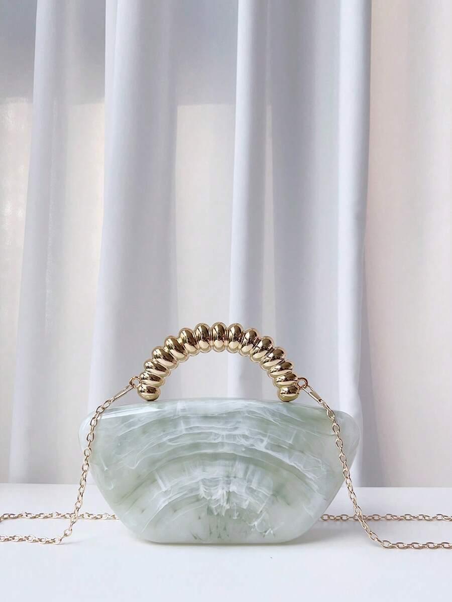 SHEIN ZIELONA TOREBKA KOPERTÓWKA S07__10.7X21.7CM