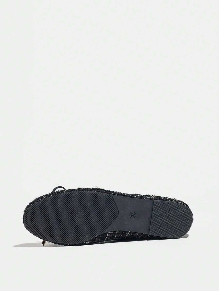 SHEIN CZARNE BALERINY KOKARDA S06__40