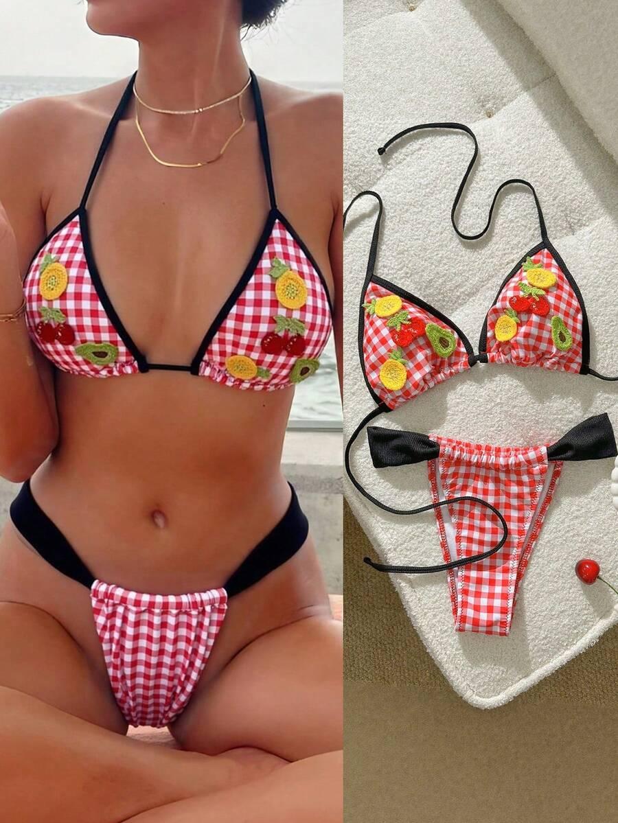 SHEIN DWUCZĘŚCIOWY STRÓJ KĄPIELOWY S09__XS