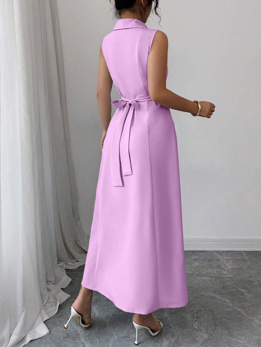 SHEIN FIOLETOWA SUKIENKA KOPERTOWY DEKOLT S09__L