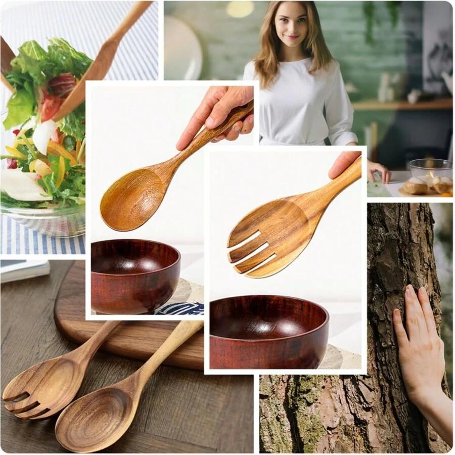 SHEIN DREWNIANA ŁYŻKA KUCHENNA 2 PACK S07