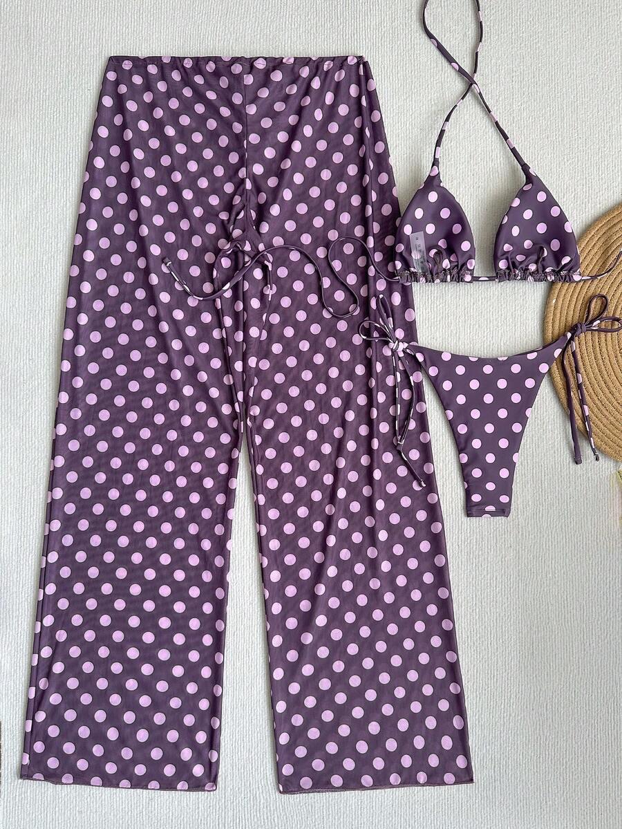 SHEIN TRZYCZĘŚCIOWY STRÓJ KĄPIELOWY KOMPLET S09__M
