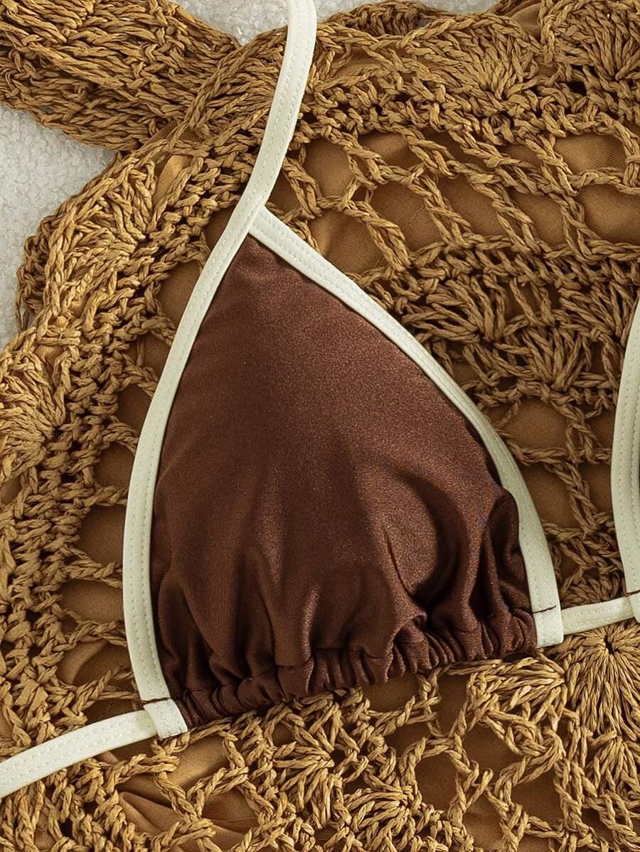 SHEIN WIĄZANY DWUCZĘŚCIOWY STRÓJ KĄPIELOWY S09__S