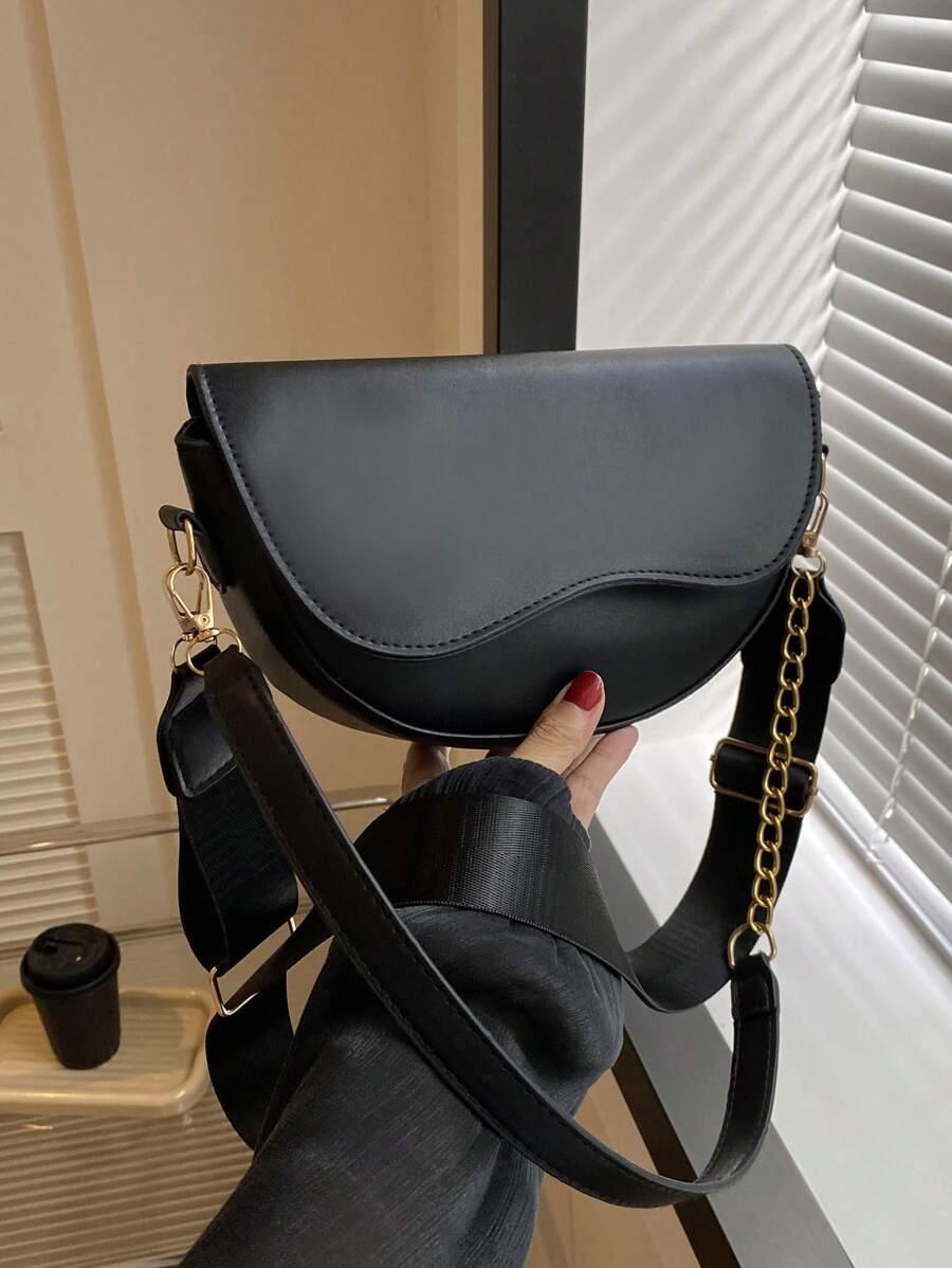 SHEIN CZARNA TOREBKA IMITACJA SKÓRY S07__15,5X22CM