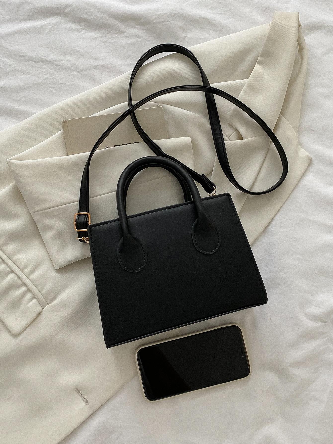SHEIN CZARNA TOREBKA PASEK S07__8X14,5X20,5CM