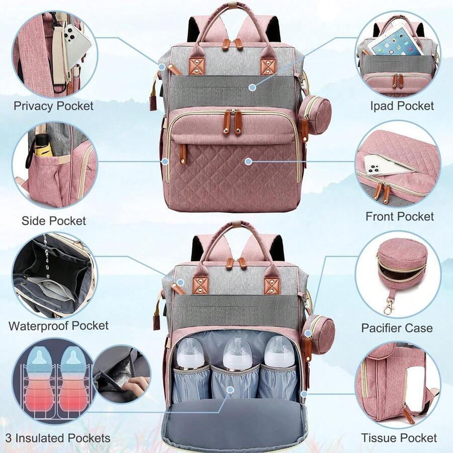SHEIN RÓŻOWY PLECAK ZAMEK S07__29X16X39
