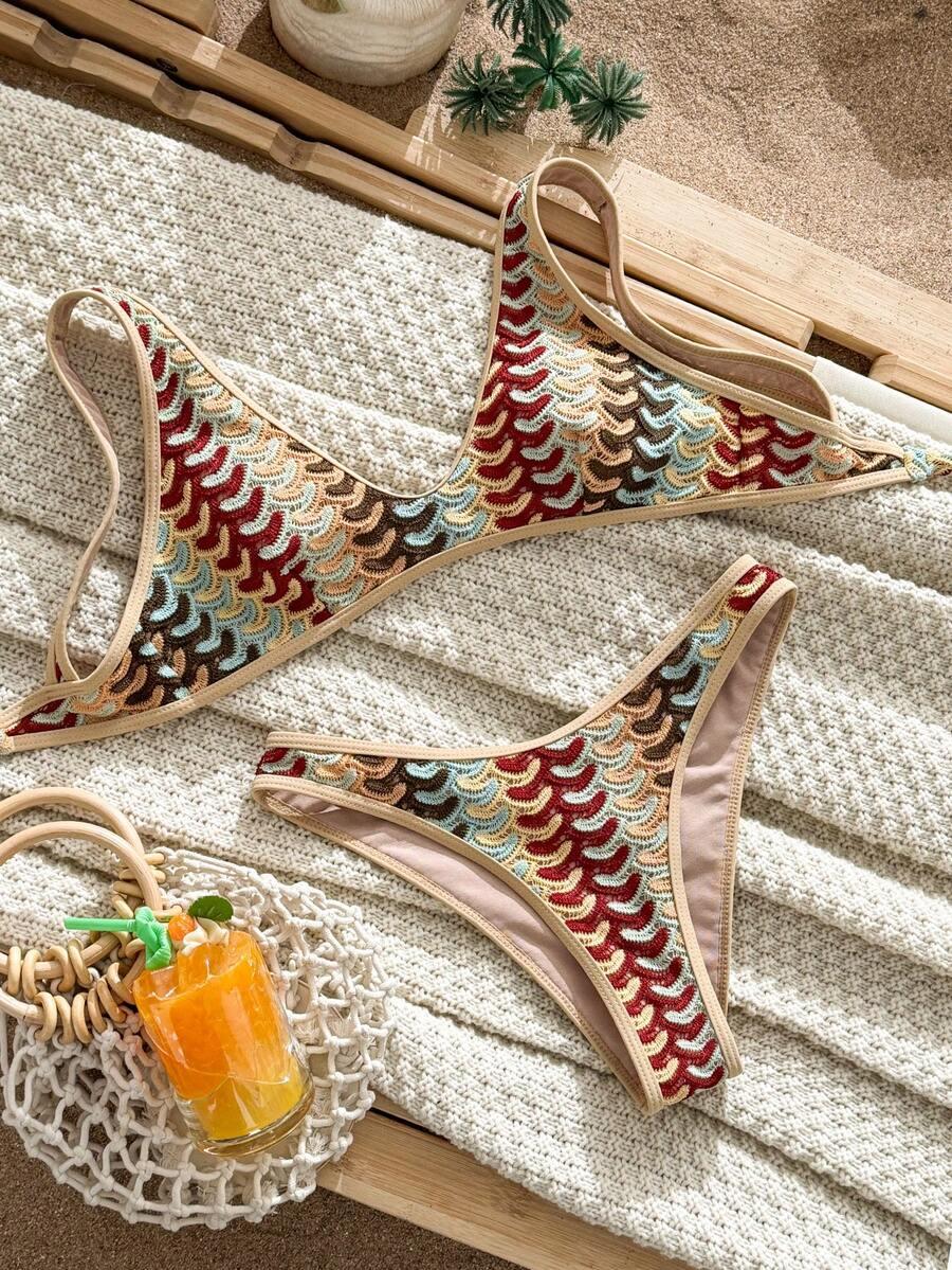 SHEIN DWUCZĘŚCIOWY KOSTIUM KĄPIELOWY BIKINI S09__M